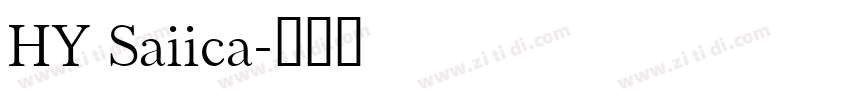 HY Saiica字体转换
